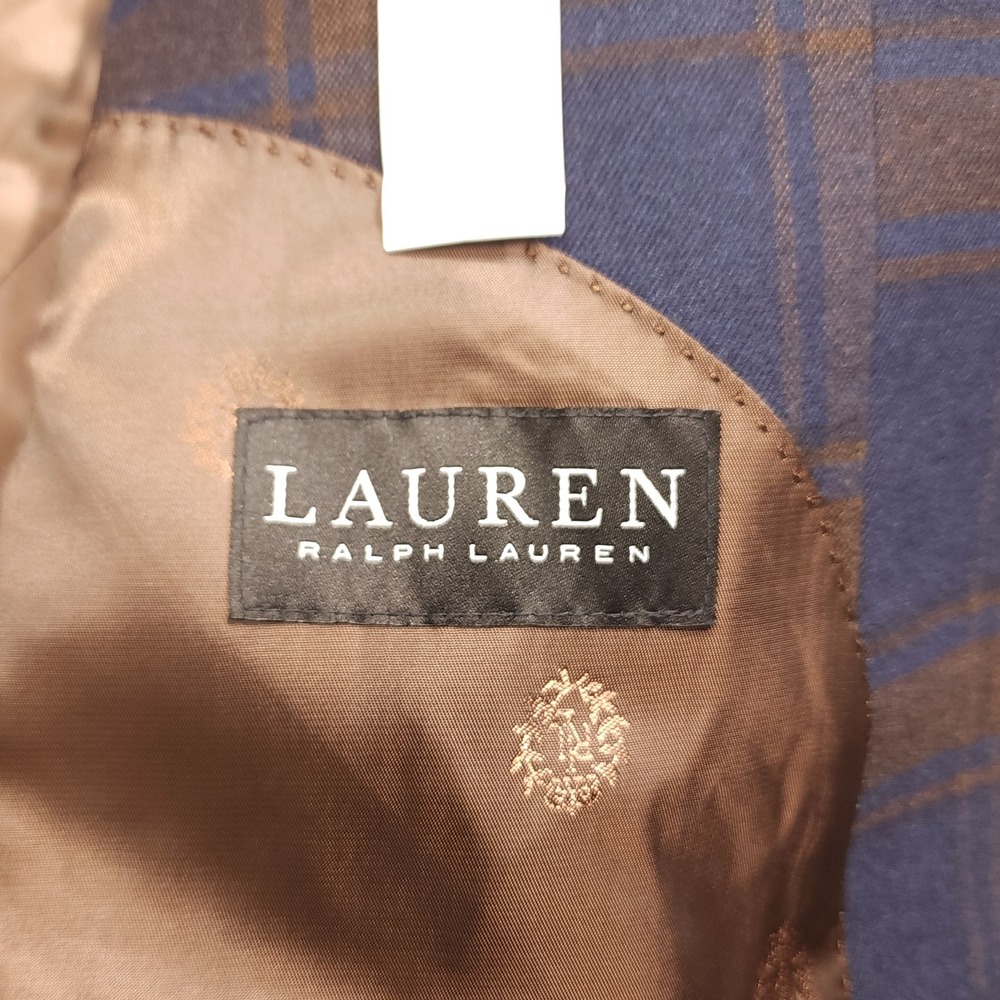 Lauren Ralph Lauren Lexington UltraFlex Men's 48R Blue Plaid Blazer NWT - Picture 3 of 16